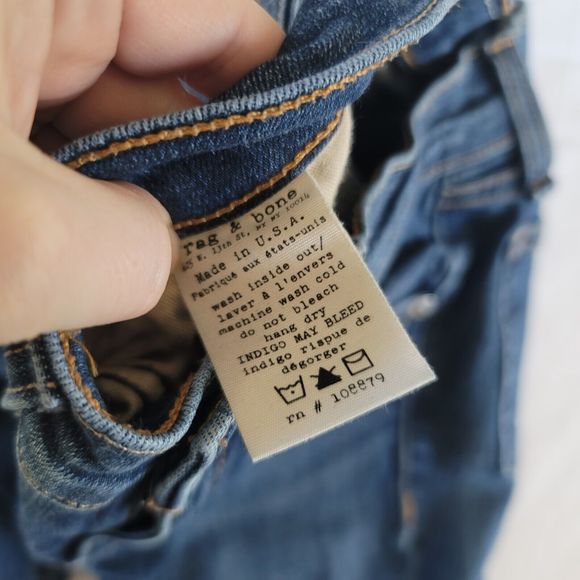 Rag & Bone Women Skinny Jeans Medium Wash Size 24 Preston W1502K520 (28" inseam) - Picture 7 of 14